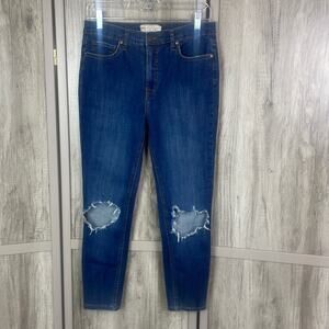 Free People distressed skinny ankle jeans women's 30S